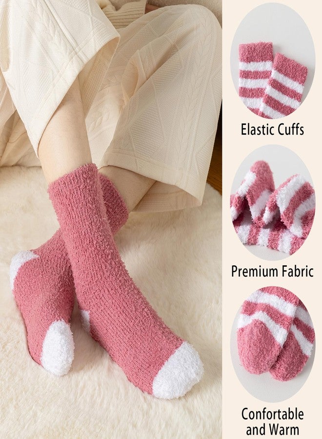 Trifabricy Womens Fuzzy Socks - Super Soft Fluffy Winter Warm Cozy Home Sleeping Slipper Socks for Women - Image 3